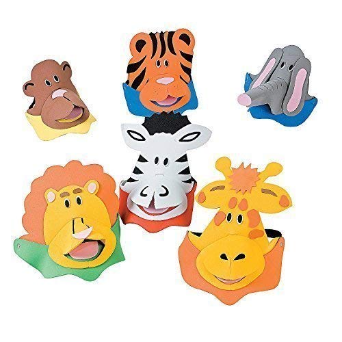 OTC - Zoo Animal Sun Visors (12 Foam) (4-Pack)