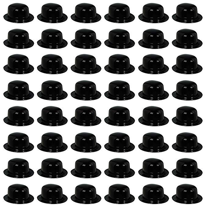 Beistle 66978 48-Piece Black Plastic Derby