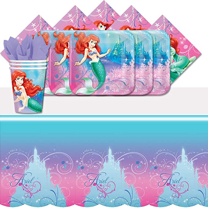 Little Mermaid Tableware Pack for 16