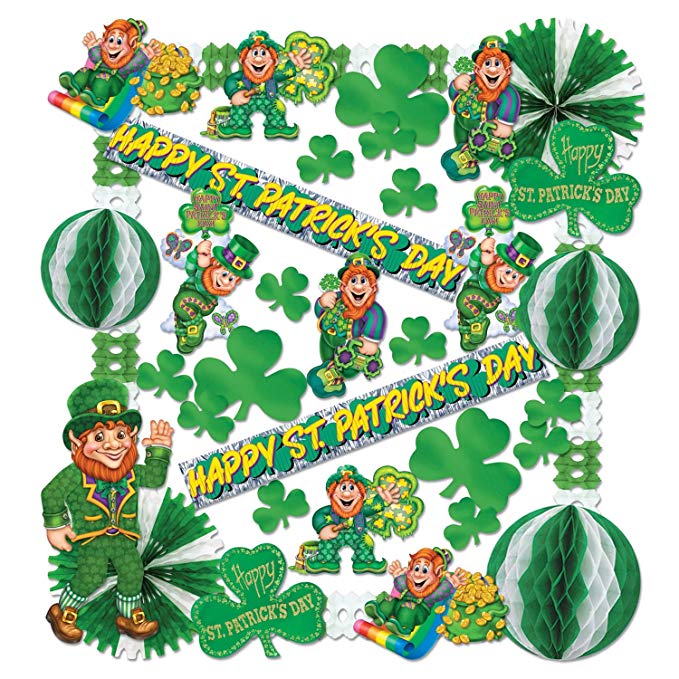 Beistle 33605 37-Piece St. Patrick Decorating Kit