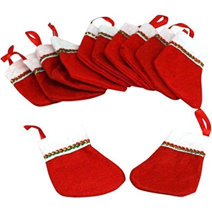 (36) Mini CHRISTMAS STOCKINGS ~ Adorable 4'' Stockings ~ Decor ~ Holiday Gifts ~ School Church Events ~ Fundraisers ~ Holiday Fairs ~ Santa by RIN