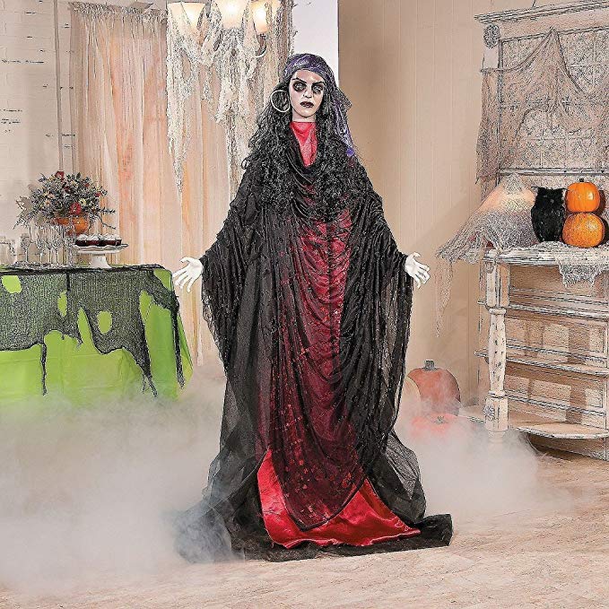 HALLOWEEN LIFESIZE ZOMBIE GOTHIC GYPSY FORTUNE TELLER PROP