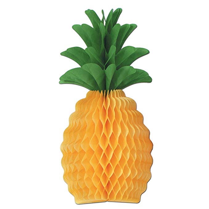 Beistle 55106-12 36-Pack Tissue Pineapple, 12-Inch